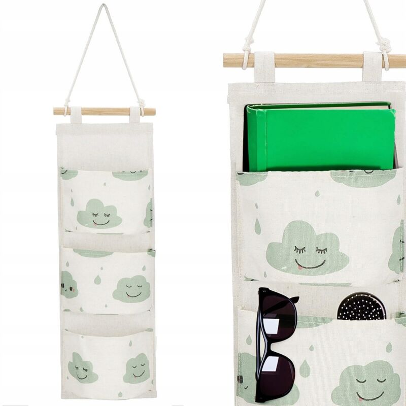 Springos Hängender Organizer Wandmatte Für Badezimmertür Spielzeug 3 Taschen