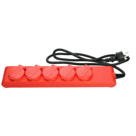 Hanger 200008 multiprise rouge 5 prises IP44 230 V