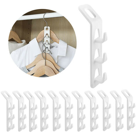 100 Pcs Clothes Hanger Connector Hooks, Space Saving Cascading Clothes Hanger  Hooks Heavy Duty Space Triangle Hangers For Hanging Clothes (white)