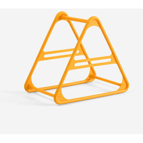 Hanger Storage Rack PP Triangular Rounded Design Shelf Multifunctional Organizer Yellow