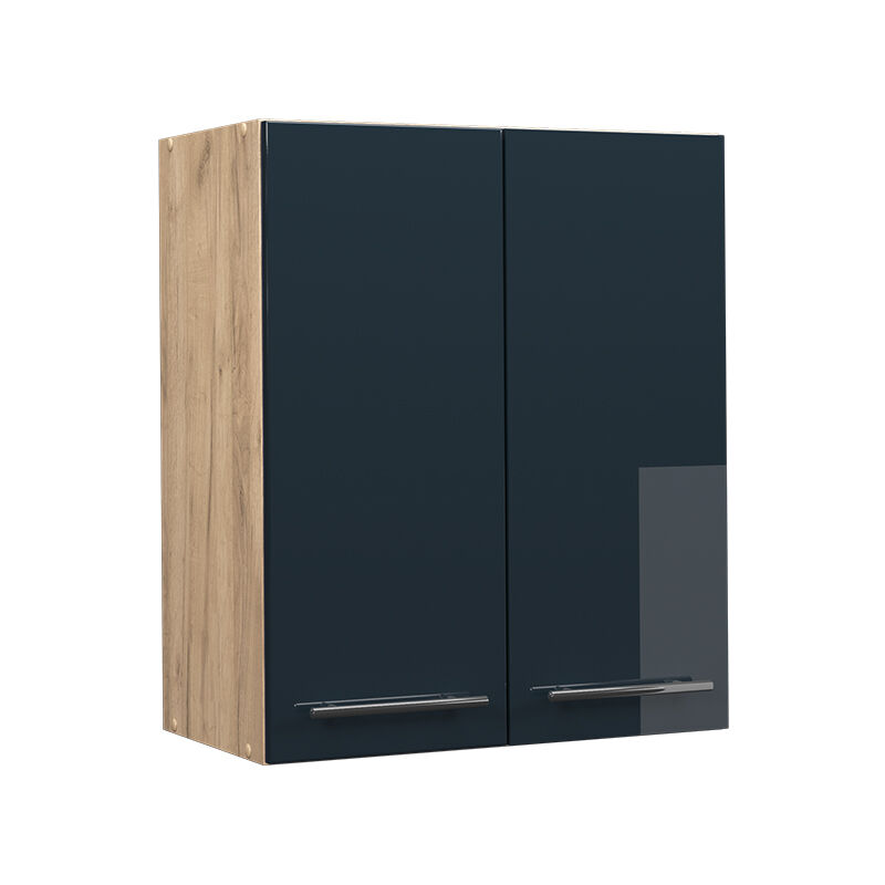 Vicco - Hängeschrank Fame-line, Dunkelblau Hochglanz, 60 Cm