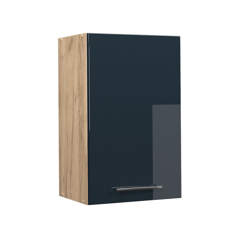 Vicco - Hängeschrank Fame-line, Dunkelblau Hochglanz, 45 Cm
