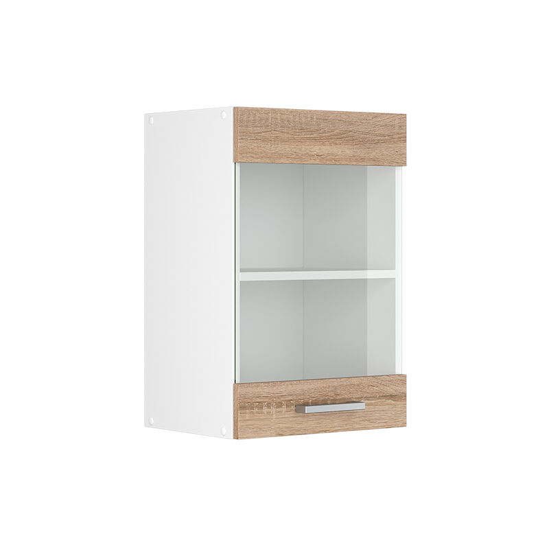 Vicco - Hängeschrank R-line, Sonoma, 40 Cm Mit Glastür