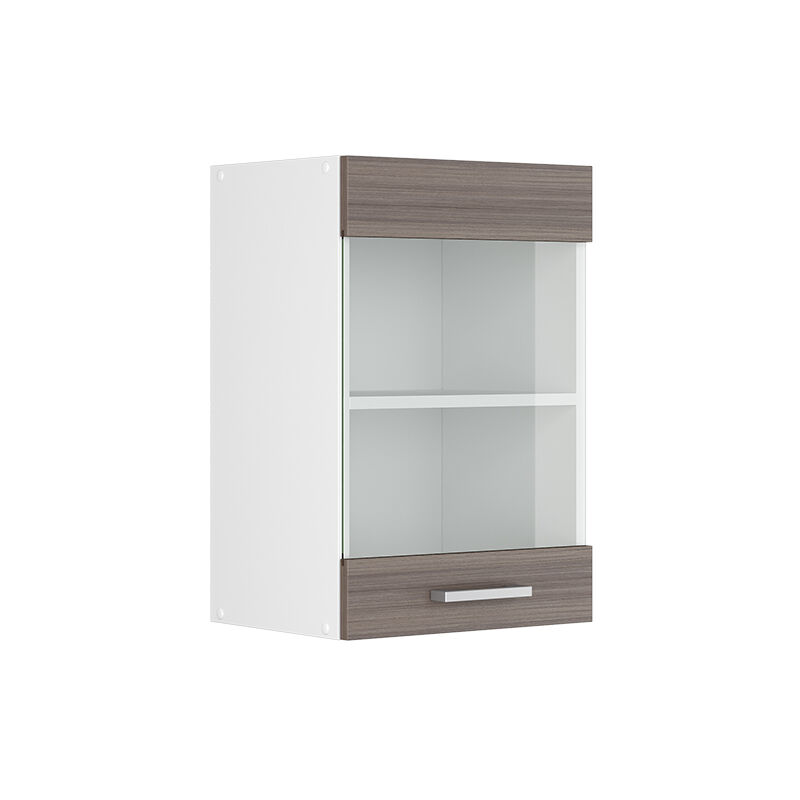 Hängeschrank R-line, Grau, 40 Cm Mit Glastür Vicco