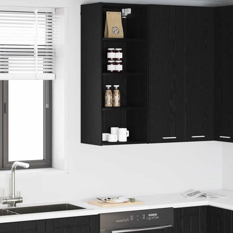 Hängeschrank Schwarz Eichen-optik 40 X 29, 5 X 100 Cm Vidaxl