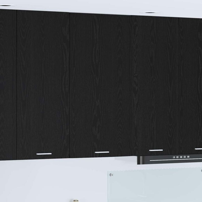 Hängeschrank Mit Tür Schwarze Eiche Und Weiß 50 X 31 X 100 Cm Vidaxl