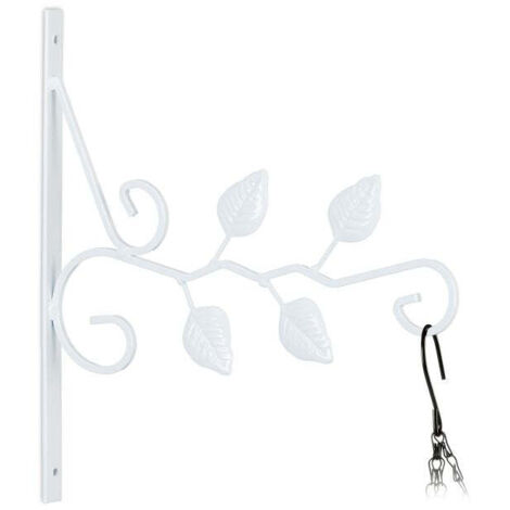 Hanging Basket Bracket with Leaves