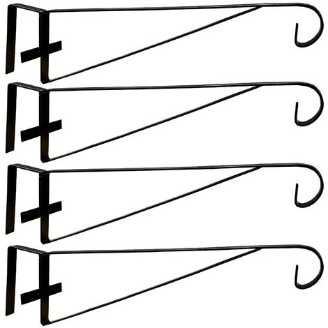 Hanging Basket Brackets for Wooden Fence Panels (Set of 4)
