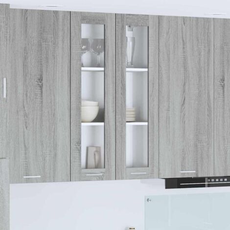 Hanging Cabinet Grey Sonoma 60 x 31 x 100 cm Engineered Wood vidaXL