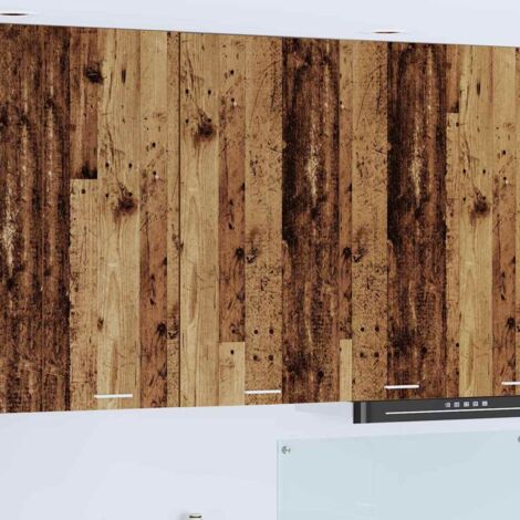 Hanging Cabinet Old Wood and White 50 x 31 x 100 cm vidaXL