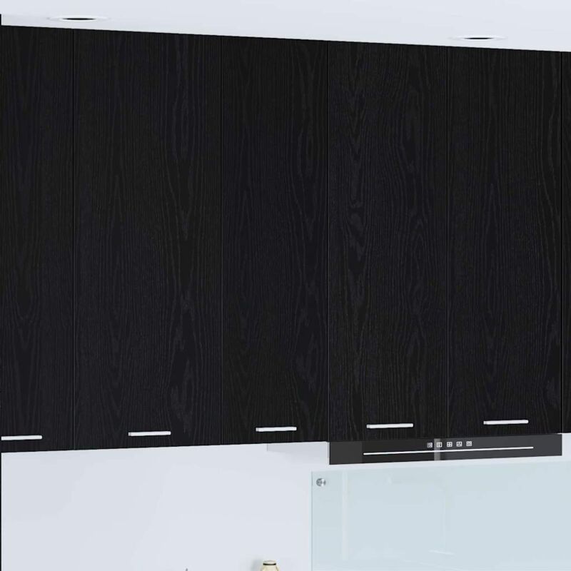 Hanging Cabinet Black Oak 30 X 31 X 100 Cm Engineered Wood Vidaxl