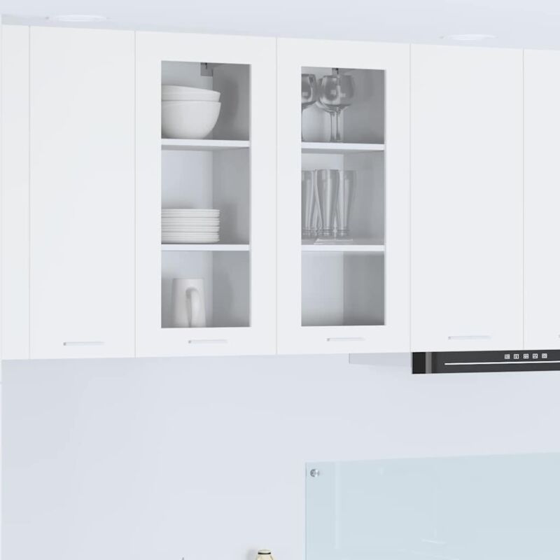 Hanging Cabinet 2 Pcs White 40 X 31 X 80 Cm Engineered Wood Vidaxl