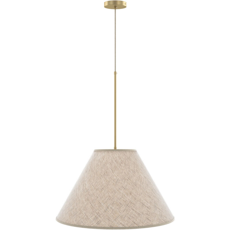 Hanging Ceiling Lamp with Beige Fabric Shade - Fula