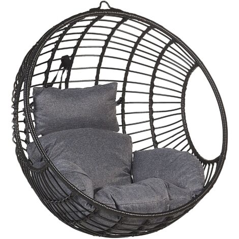 Hanging Chair ASPIO PE Rattan Black