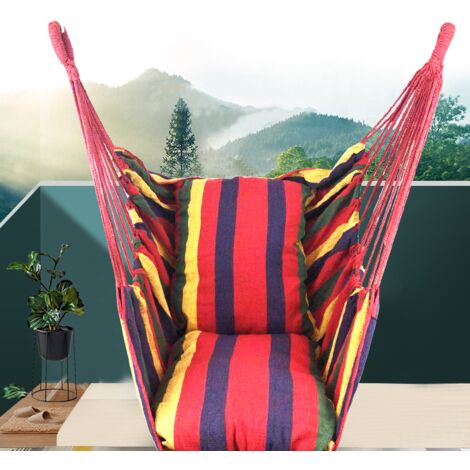 Hanging Chair, Canvas Swivel Chair, Hanging Chair with Pillow Swivel Chair, Adult Student Dorm Hanging Chair 130x100cm