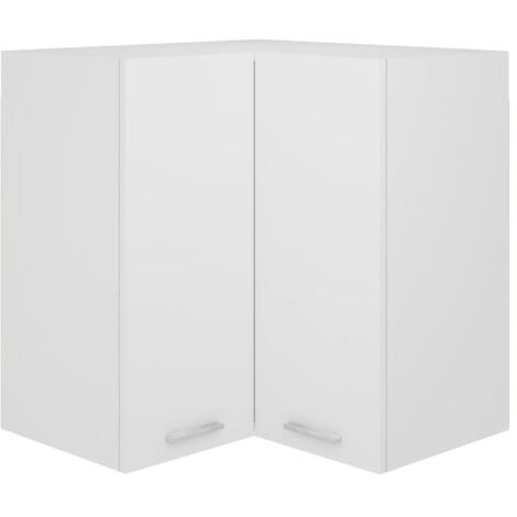 Hanging Corner Cabinet Lyon White 57x57x60 cm Engineered Wood vidaXL