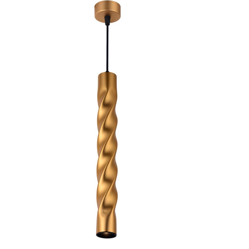 Optonica - Suspension Moderne Torsade GU10 Or H30cm