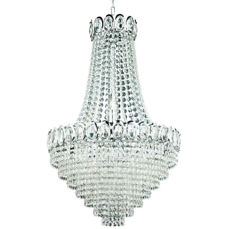 Louis Philipe - 11 Light Chandelier Chrome Finish, E14 - Searchlight