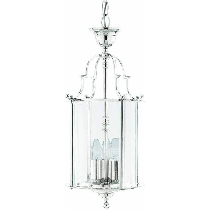 Hanging lamp 25 cm Lanterns, in chrome and glass
