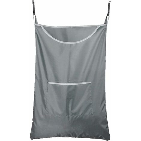 Hanging Laundry Basket - Dirty Laundry Bag, Oxford Cloth Hooks, Clothes Storage, for Bedroom, Bathroom (76 x 51 x 5 cm)