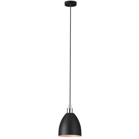Hanging Light Mareperla Steel noir, Crystal Look / E27 1x40W H: 110cm Ø18cm Dimmable