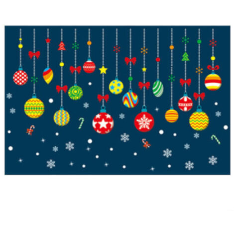 Hanging Ornament Pattern Snowflake Self adhesive Removable Decorative Sticker for Home Office