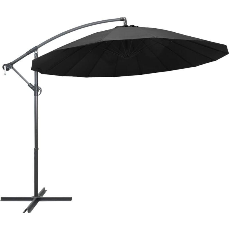 Hanging Garden Parasol Anthracite 3 m Aluminium Pole Vidaxl