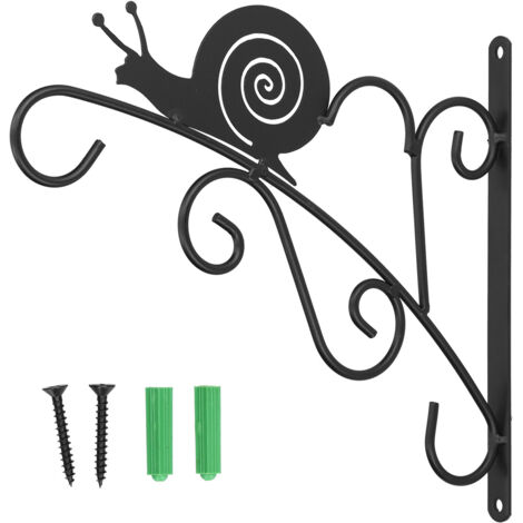Hanging Plant Bracket Stable and Sturdy Iron Decorative Plant Hanger for Flower Bird Feeder LanternsSnails