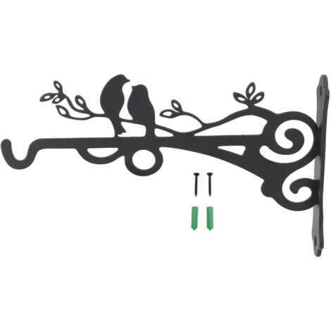Hanging Plant Bracket Wall Hook Iron Decorative Plant Hanger with Screws for Bird Feeder Lanterns Wind Chimes Flower Basket