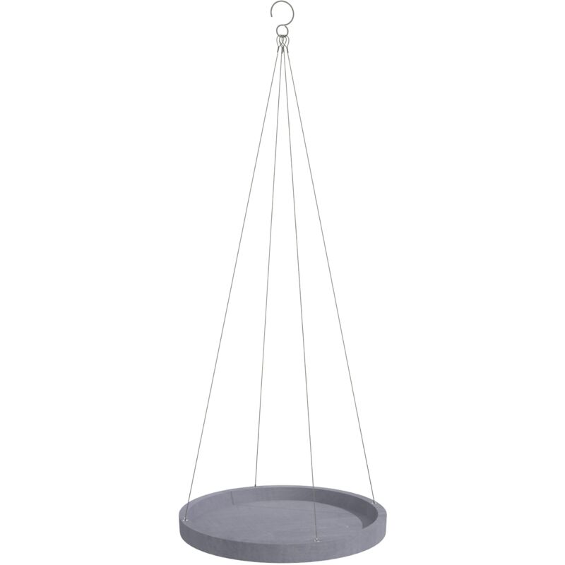 Ecopots Hängeteller Für Blumentöpfe – L 36 Cm X H 3 Cm – Grau – Innen- Und Außenbereich