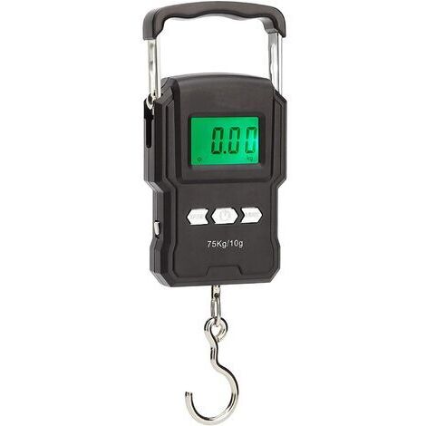 Hanging Scale, Electronic Fishing Scale, Digital Fishing Scale with Hanging Hook and Tape Measure, Backlit LCD Screen, 2 AAA Batteries Included