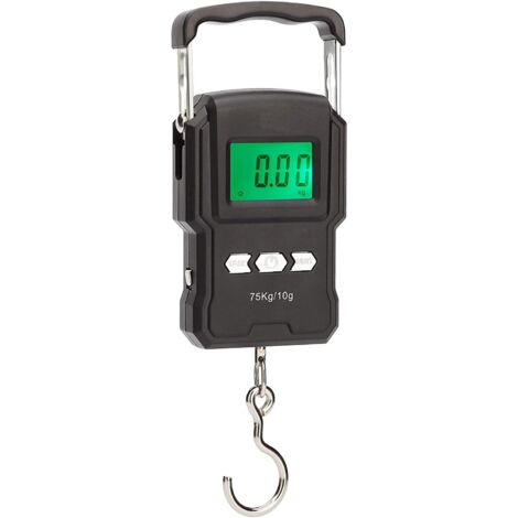 Hanging Scale, Electronic Fishing Scale, Electronic Digital Fishing Scale, Post Hanging Hook Scale with Tape Measure with Backlit LCD Display, 2 AAA Batteries Included