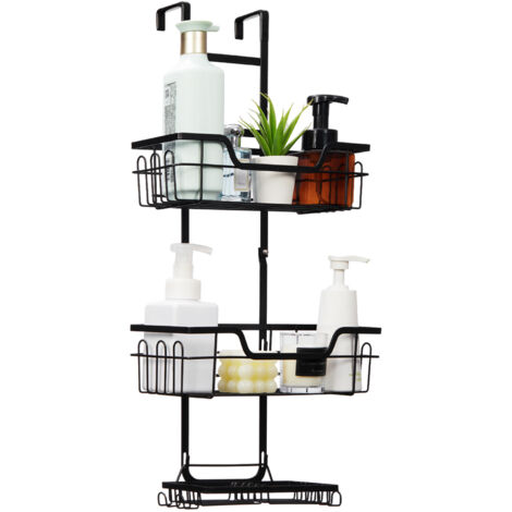 Hanging Shower Caddy 3 Tier Showers Caddy Hanging 62X25CM Over Door Showers Caddys Storage Rack Shower Shelf No Drilling for Shampoo and Razor Soap Conditioner