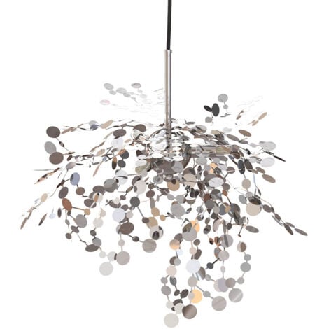 Hanging Steel Lamp - Flora Silver