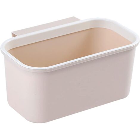 Hanging Storage Basket for Bedroom - Hanging Storage Box and Trash Can - Bedside Bag - Suitable for Dormitory - Pink