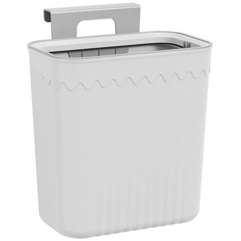 Hanging Trash Can Space Saving Stylish Plastic Small Waste Bin with Lid for Kitchen Bedroom Bathroom Office