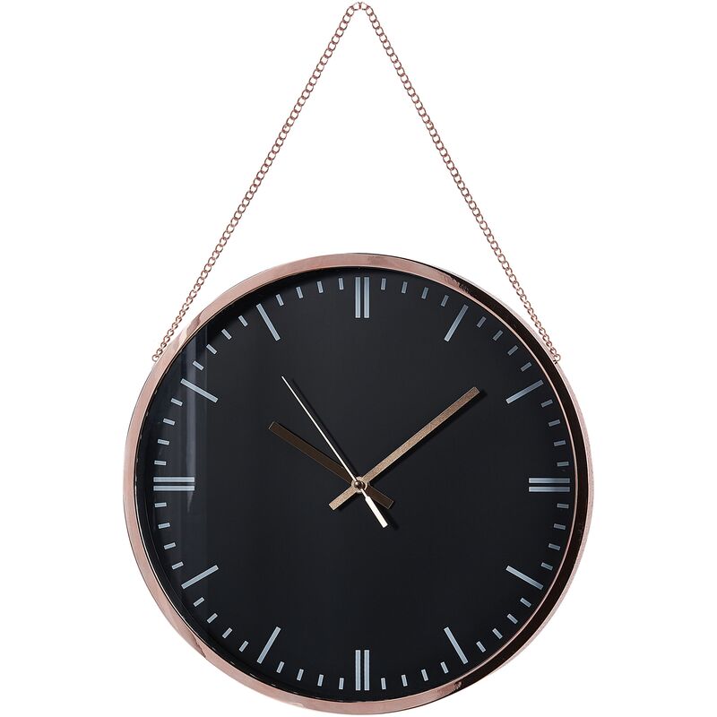 Hanging Wall Clock ø 30 cm Synthetic Material Modern design Black Bezas - Black