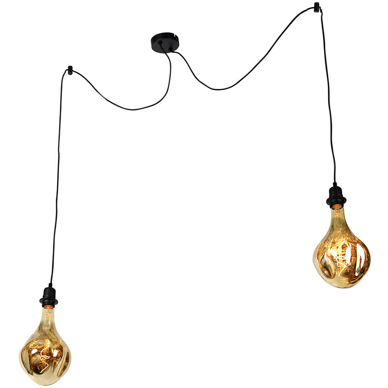 Image of Pendant Light Black 2-Light Incl. led&hellip;