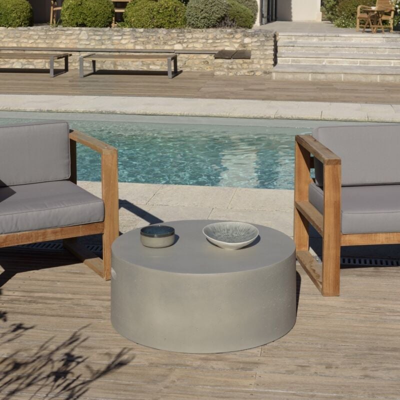 Hans - Table basse ronde 79x79cm béton