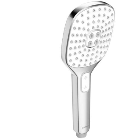 Hansa Activejet - Cabezal de ducha 110, 3 chorros, blanco/cromo 84330200