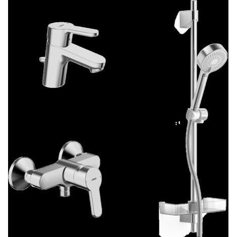 HANSA Badezimmer Armaturen Paket HANSAPRIMO 4901 DN15 Chrom, 49010000