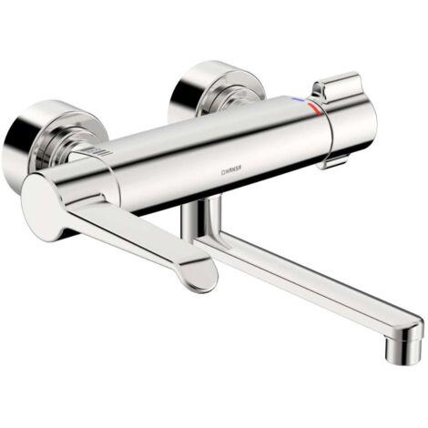 Hansa Clinica - Mitigeur thermostatique de lavabo avec bec orientable, Thermo Cool, chrome 08805202