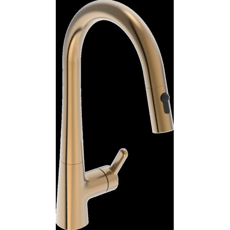Hansa Designo - Mitigeur d'évier avec douchette extractible, bronze brossé 5136228381
