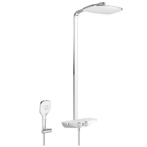 Hansa Emotion - Conjunto de ducha Wellfit con termostato, 36x22 cm, blanco/cromo 5865017282