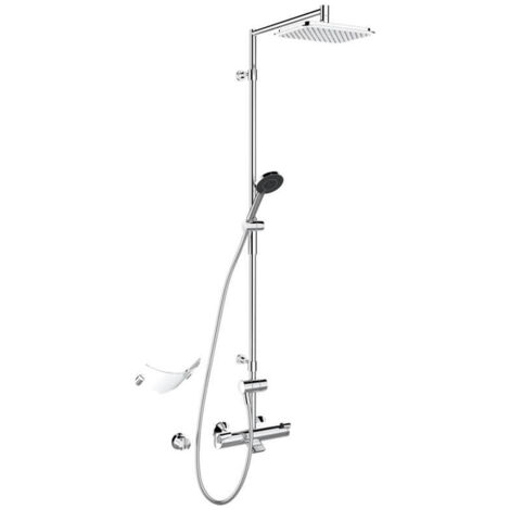 Hansa Fit - Set de douche avec thermostat, 260x200 mm, chrome 65162101