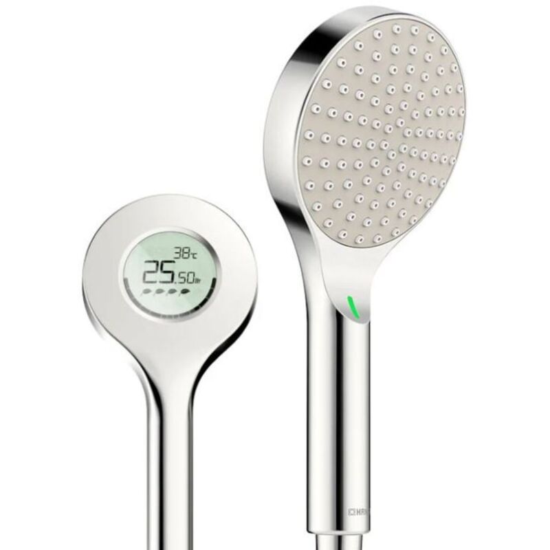 Douchette à main numérique Activejet 84310180 2000 -jet, Ø120mm, pomme de douche, chromé - Hansa