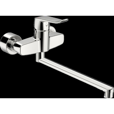 HANSA HANSAclinca Mitigeur de lavabo, saillie 377 mm, chromé,