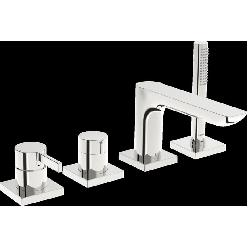 Hansa Loft - Mitigeur pour montage sur bord de baignoire, installation 4 trous, chrome 57752483