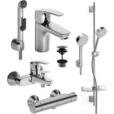 HANSA HANSAPINTO Armaturen-Set, chrom, 45530080