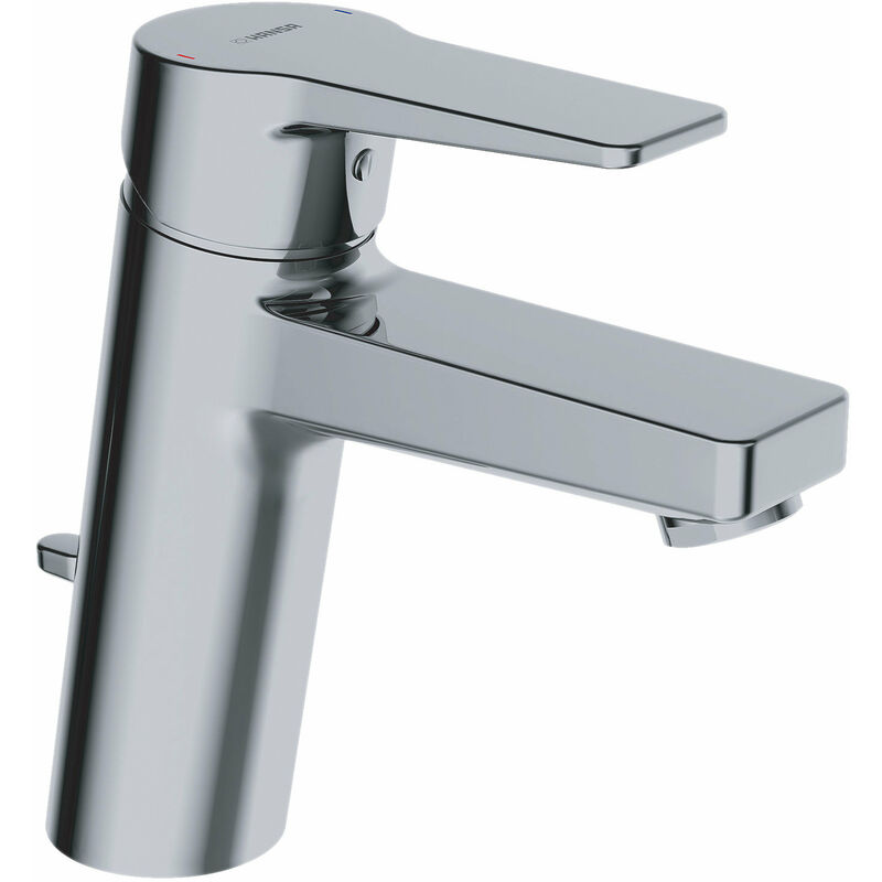 

Hansa Hansatwist, mezclador monomando de lavabo, de un orificio, salida de 123 mm, con desagüe, conexión mediante tubos flexibles de presión,